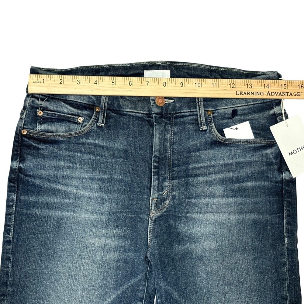 Mother Jeans Womens 29 Blue High Waisted Looker Crop Bake Sale Brawl Denim NWT - Picture 8 of 11